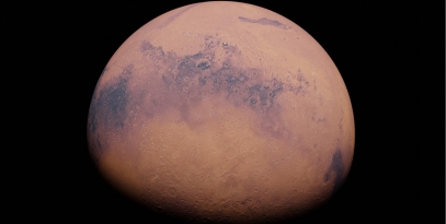 Image of Mars against black space
