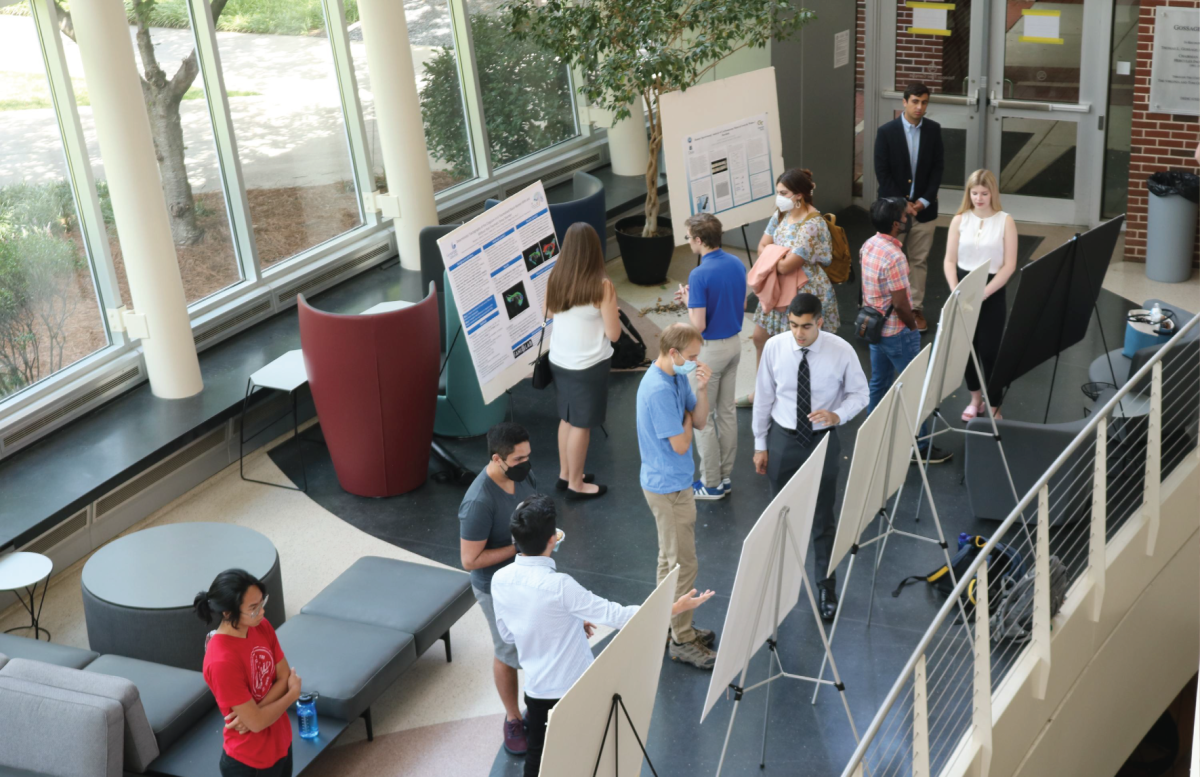 student doing a presentation